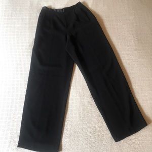 Liz Claiborne Black Pleated tuxedo pants sz 4